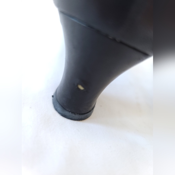 Gianni Versace Vintage Leather Mary-Jane Heel Shoes Black EU36.5 - Picture 10 of 11